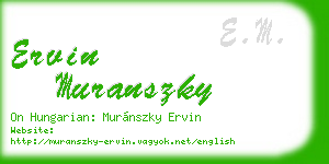 ervin muranszky business card